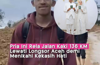 Video Viral Pria Aceh Jalan Kaki 136 Km Demi Akad Nikah di Setelah Banjir Bandang