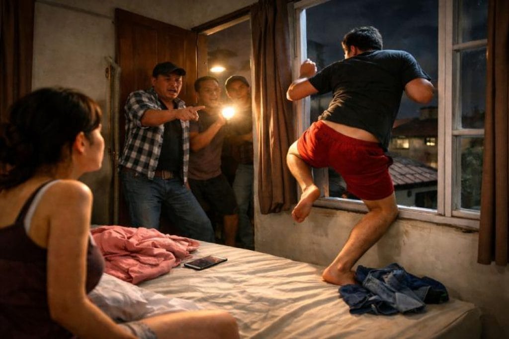 Video Tanpa Busana Gagal Kabur Saat Digerebek Warga di Padang