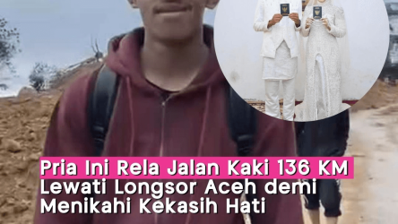 Video Viral Pria Aceh Jalan Kaki 136 Km Demi Akad Nikah di Setelah Banjir Bandang
