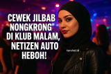 Viral! Video Cewek Jilbab Piercedley Nongkrong di Klub Malam
