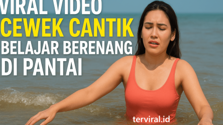 Viral Video Cewek SPG Belajar Berenang di Pantai