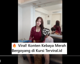 🔥 Viral! Konten Kebaya Merah Bergoyang di Kursi Bikin Warganet Gagal Fokus